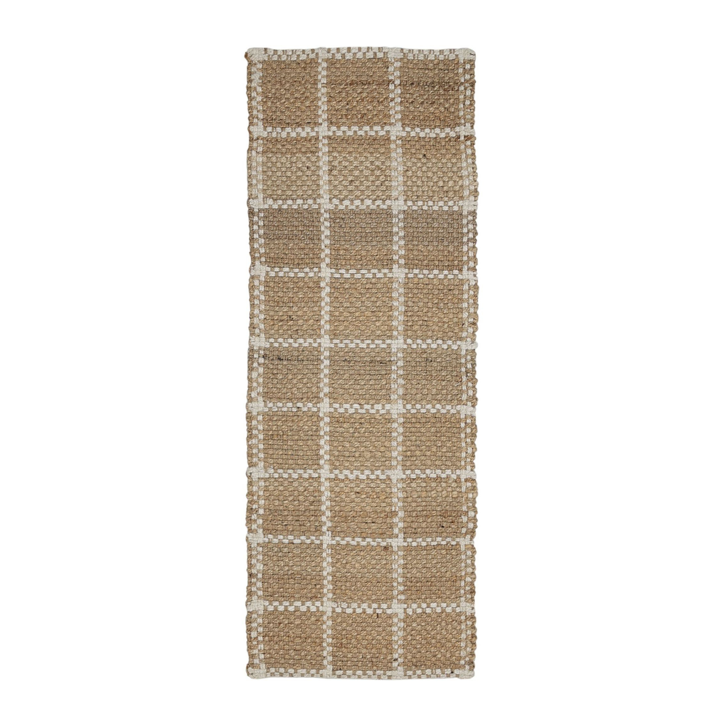 George Natural Relay Jute Check Runner
