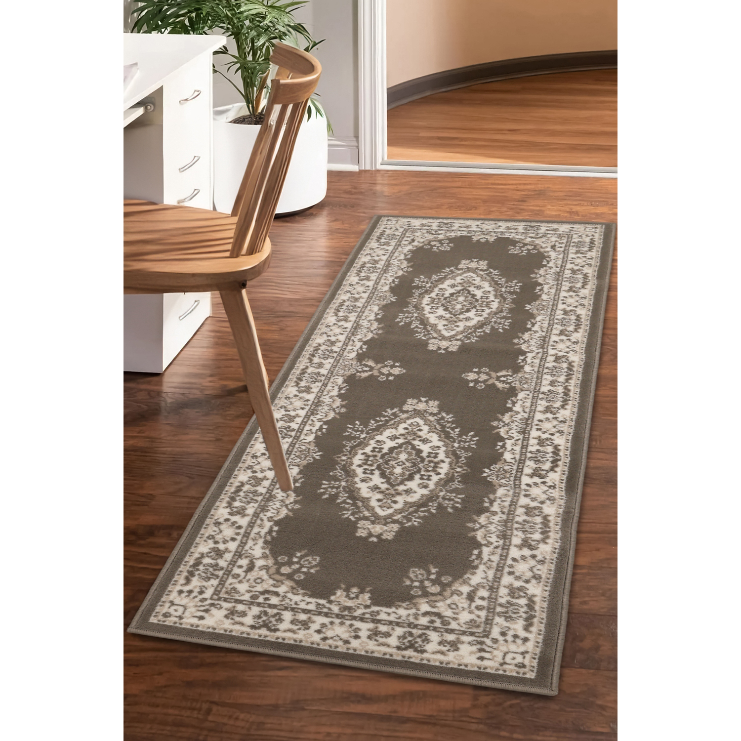 George Home Taupe Maker Maestro Traditional Runner
