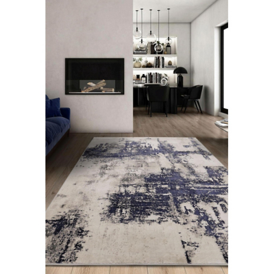 Homemaker Dusk Marble Navy 120X170Cm Rug, Blue