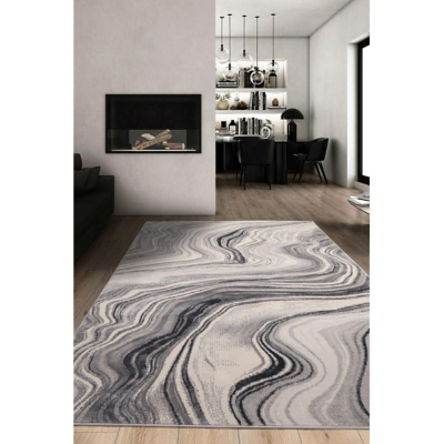 Homemaker Dusk Watercolour Grey 160/2300cm Rug, Grey