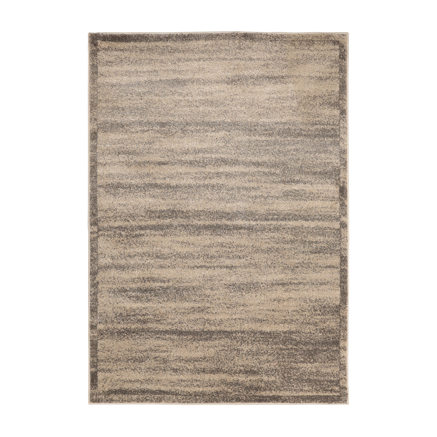 George Home Taupe Maker Sara Textured Border Rug