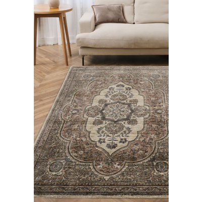 Homemaker Raja Medallion Terra 160X235 Rug, Brown