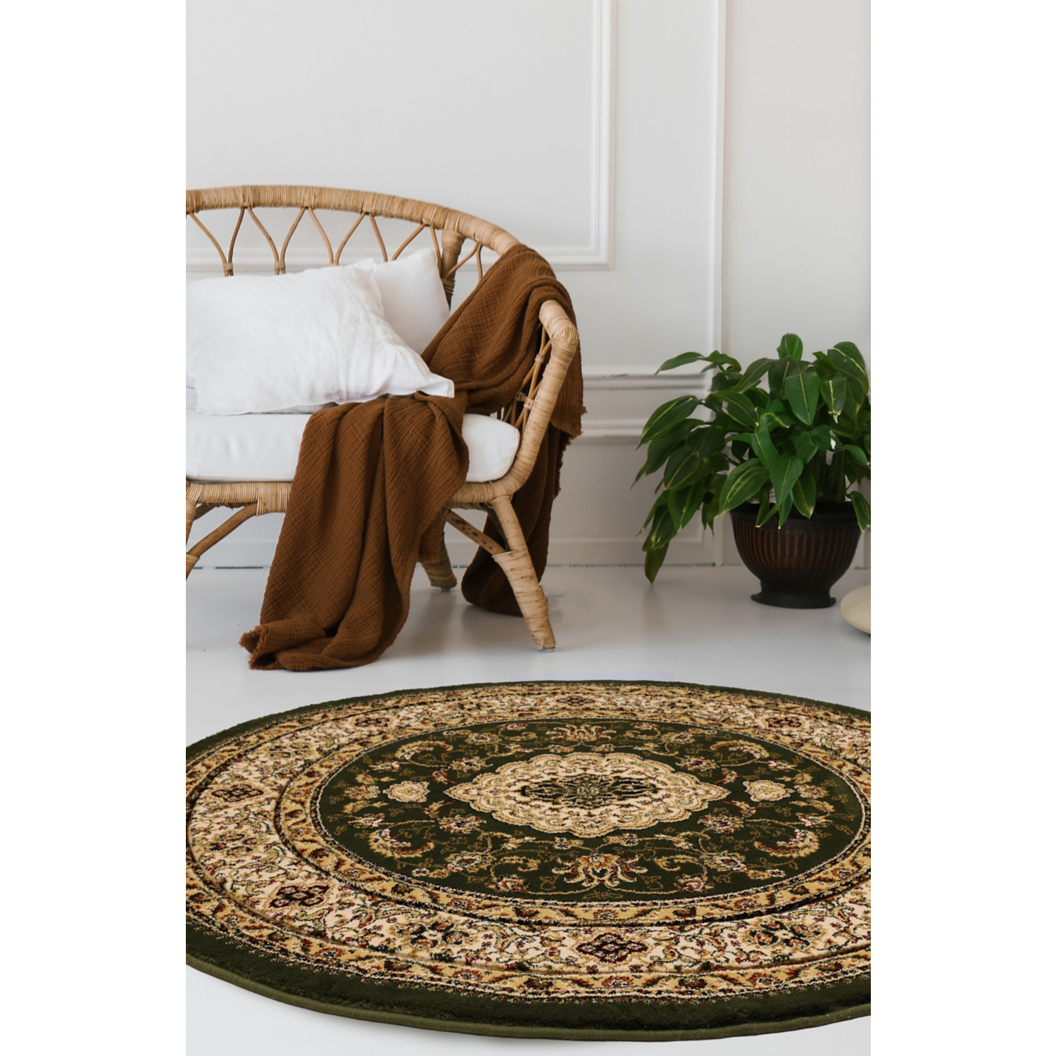 George Home Green Maker Victoria Circle Rug