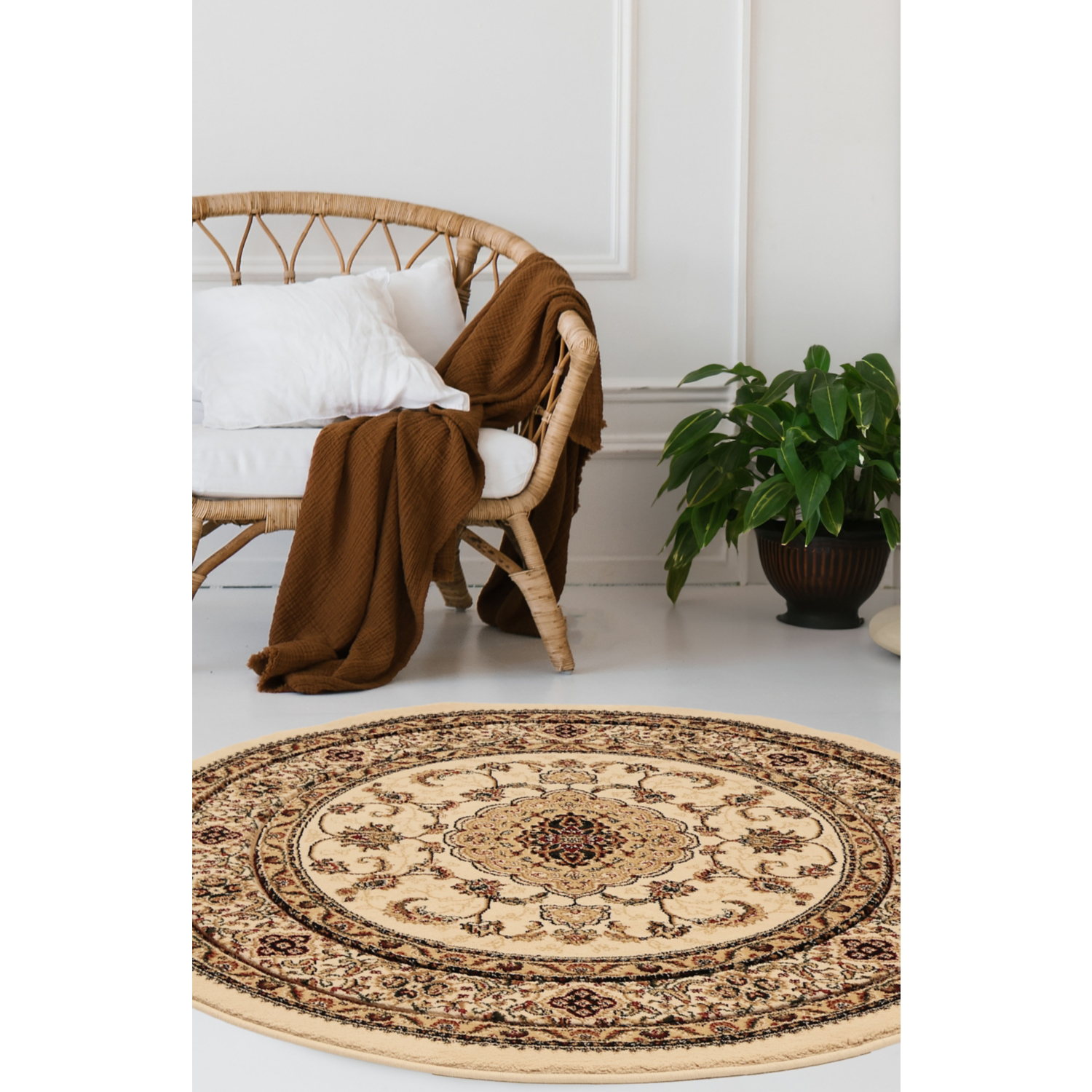 George Home Cream Maker Victoria Circle Rug