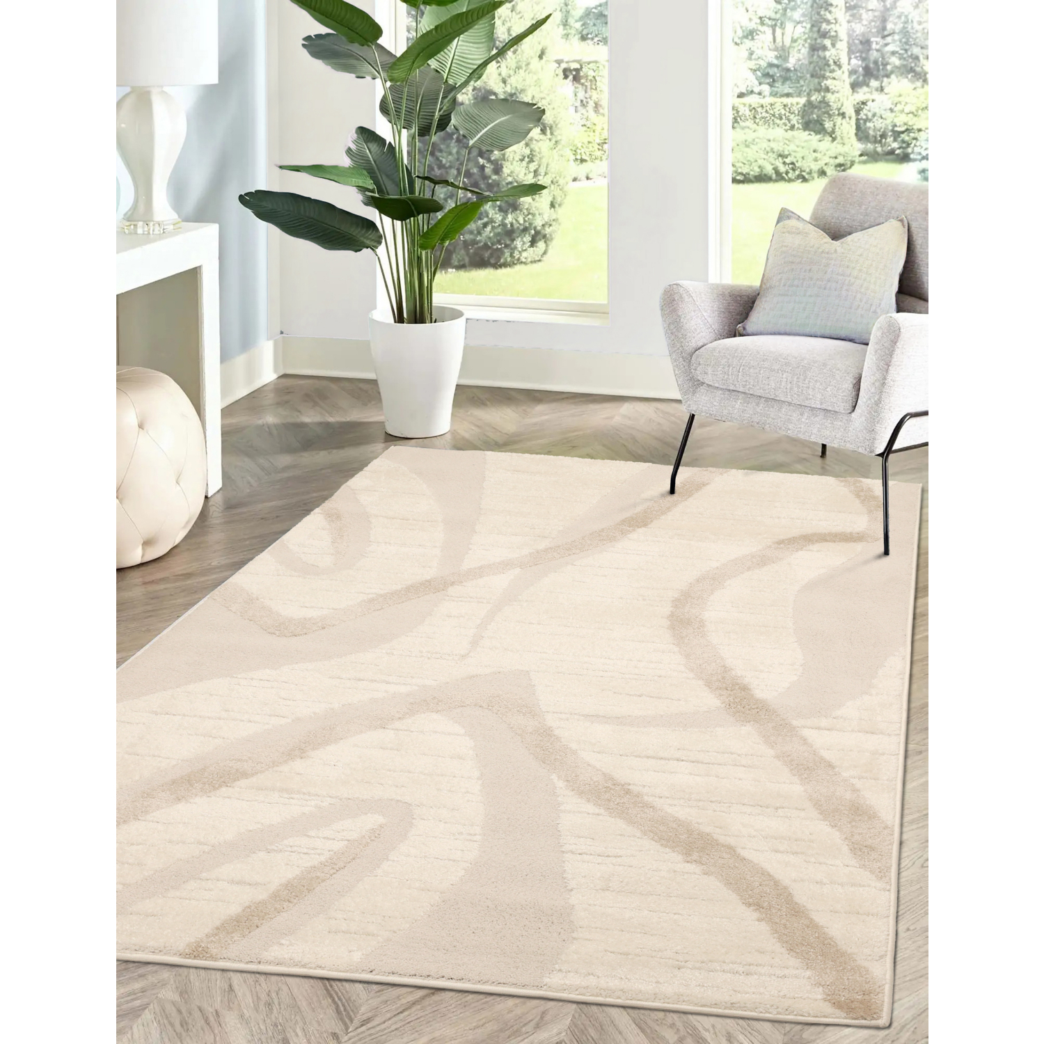 George Home Natural Maker Ava Wave Rug
