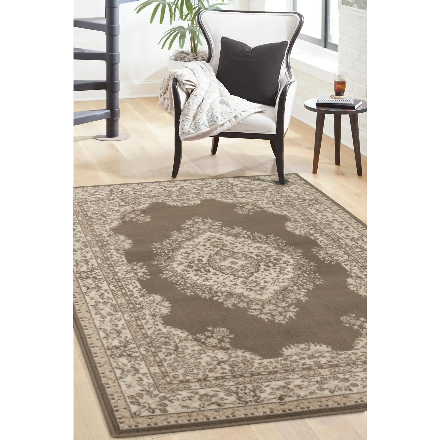 George Home Taupe Maker Maestro Traditional Rug