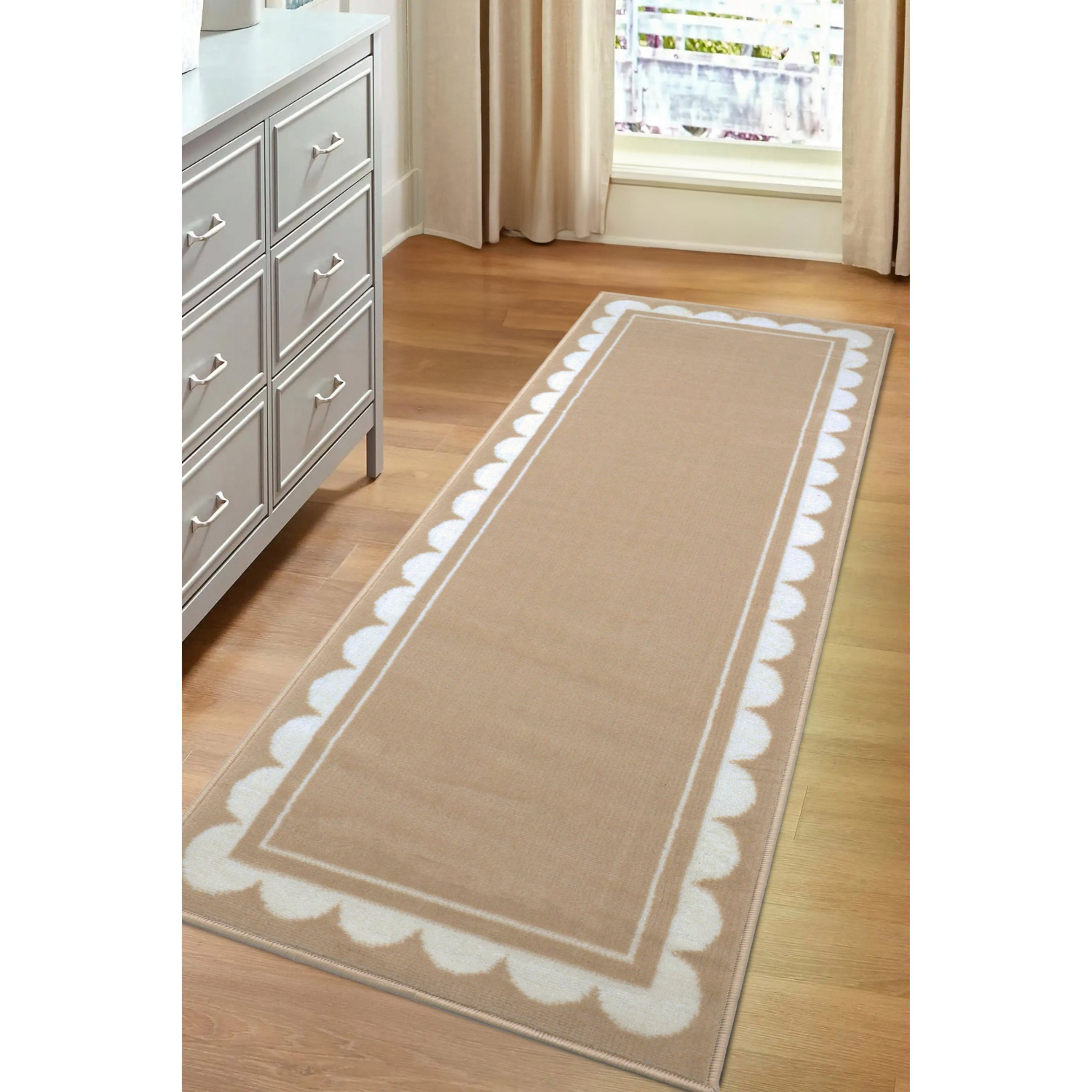 George Home Natural Maker Maestro Scallop Border Runner