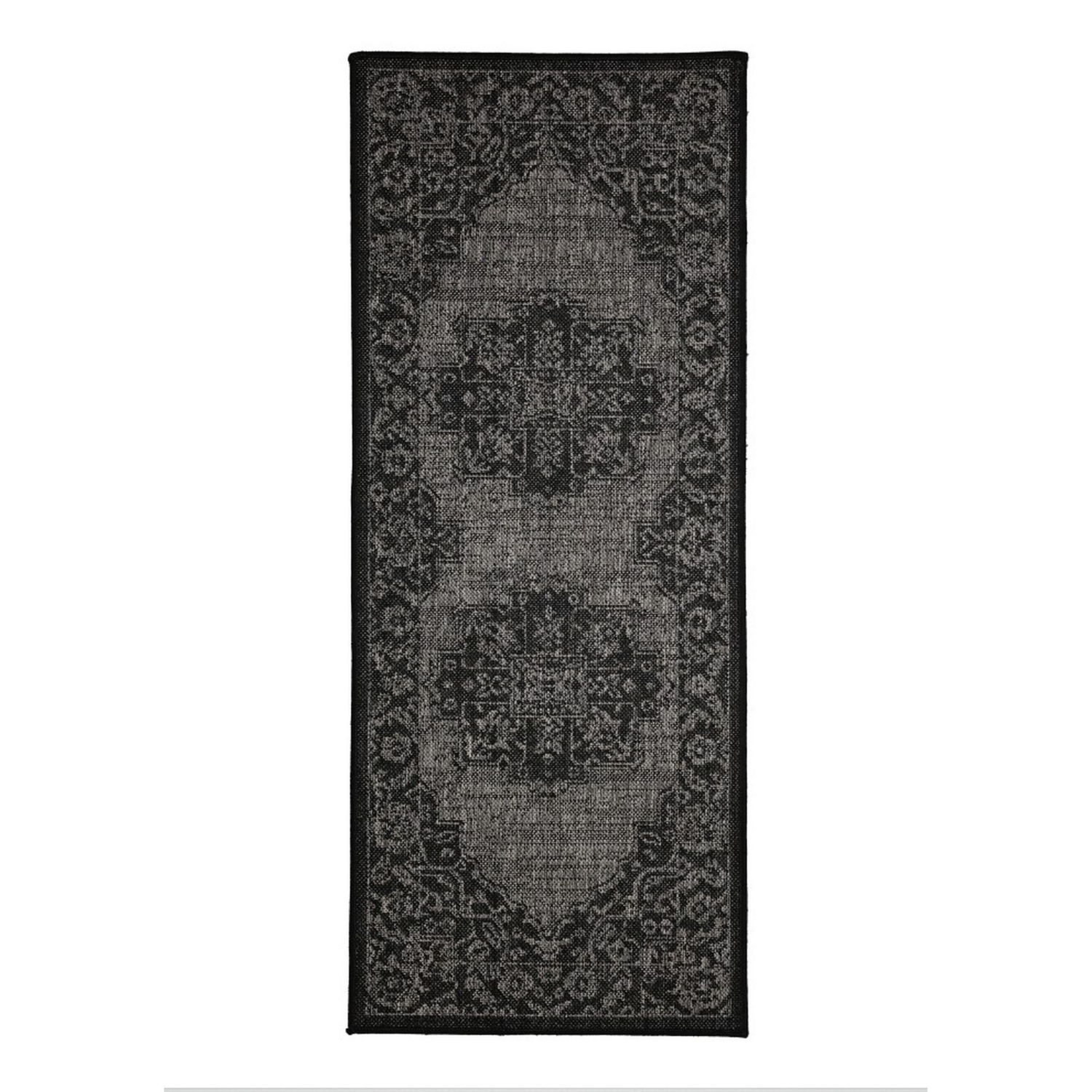 George Home Black Maker Gel Backed Medallion Runner