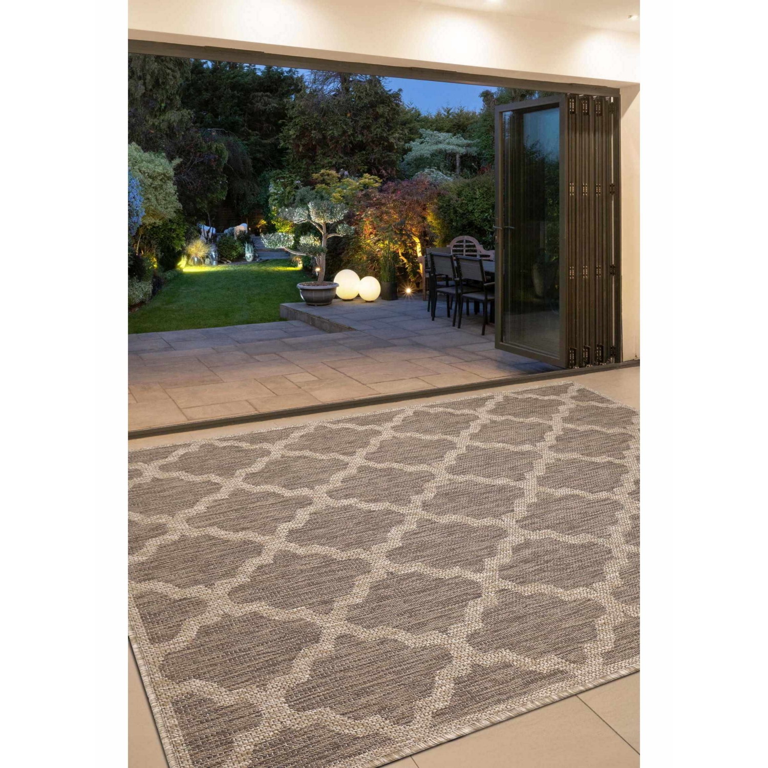 George Home Latte Maker Gel Backed Trellis Rug