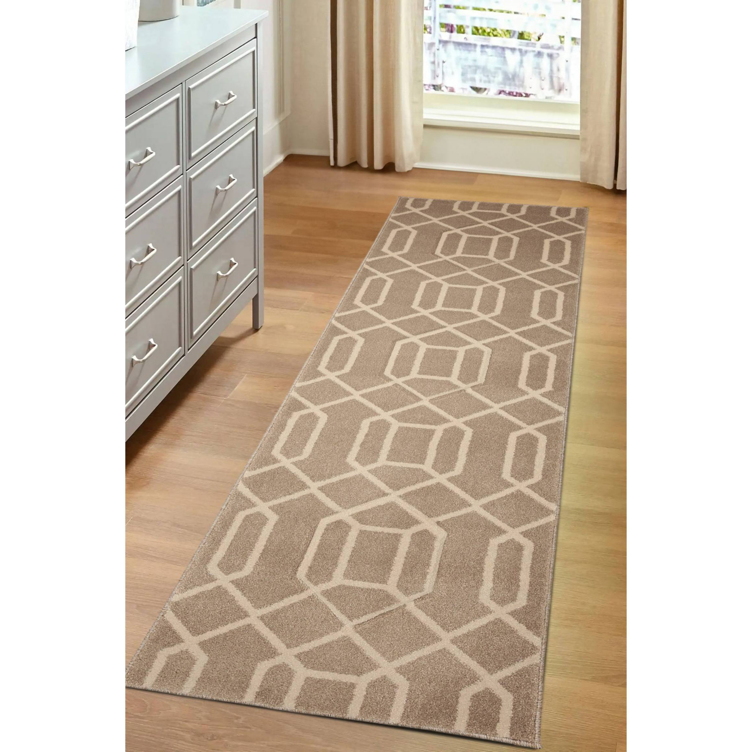 George Home Natural Maker Newport Lattice Runner