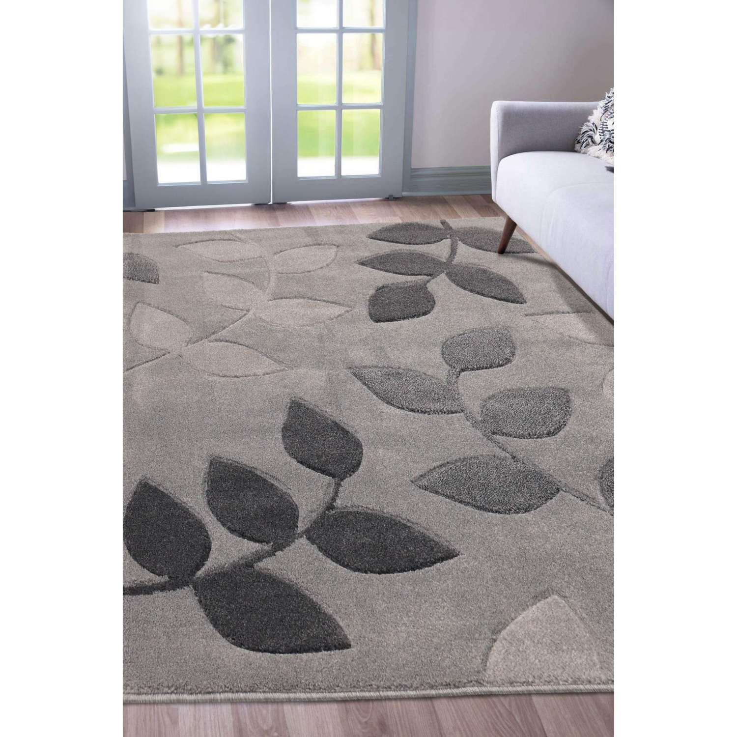 George Home Grey Maker Newport Leaf Rug
