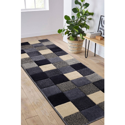 Homemaker Newport Blocks Blue 60X200Cm Rug, Blue