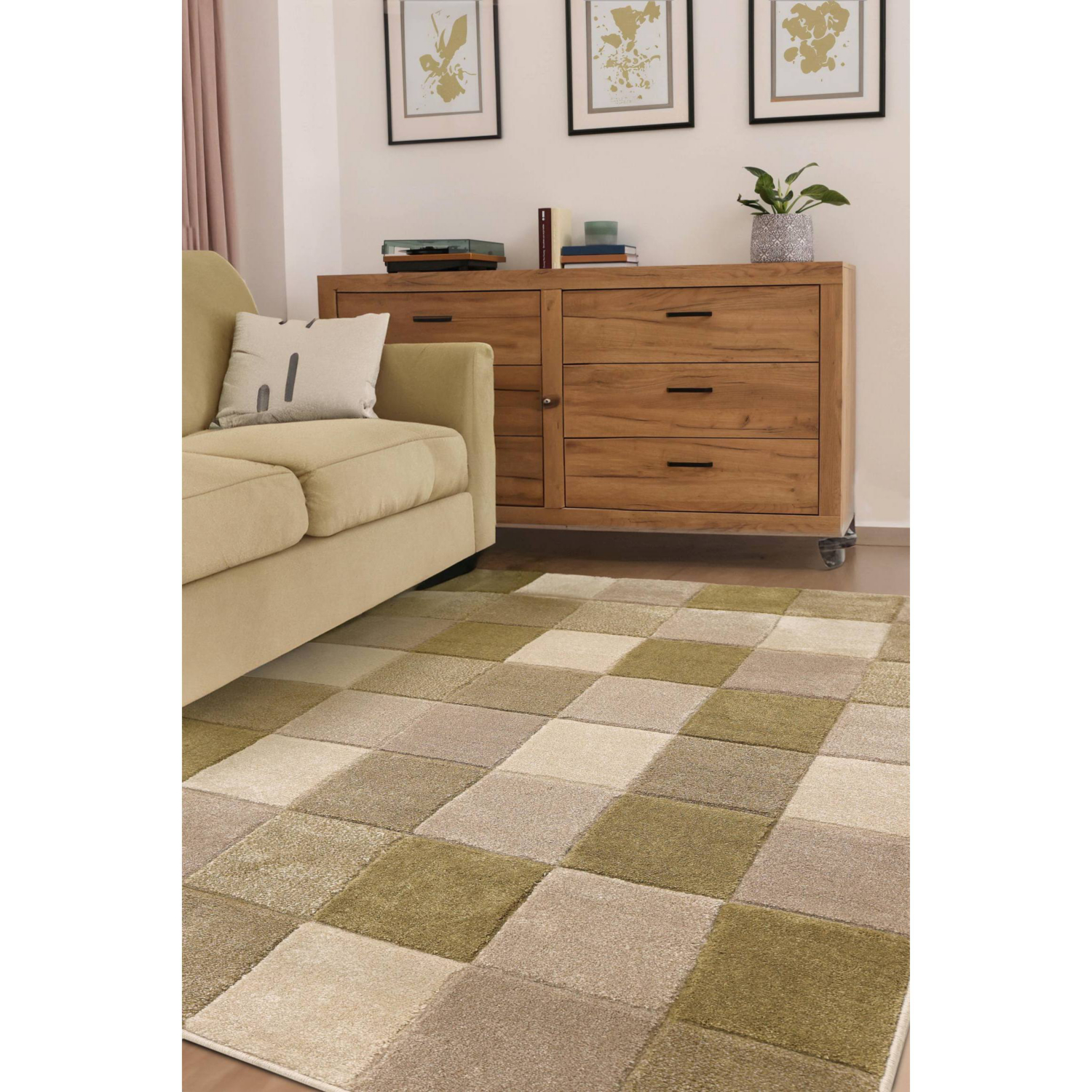 George Home Green Maker Newport Blocks Rug