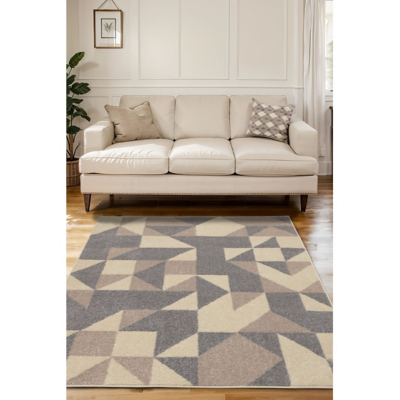 Homemaker Juno Multi Geo Natural 160x230 Rug, Cream