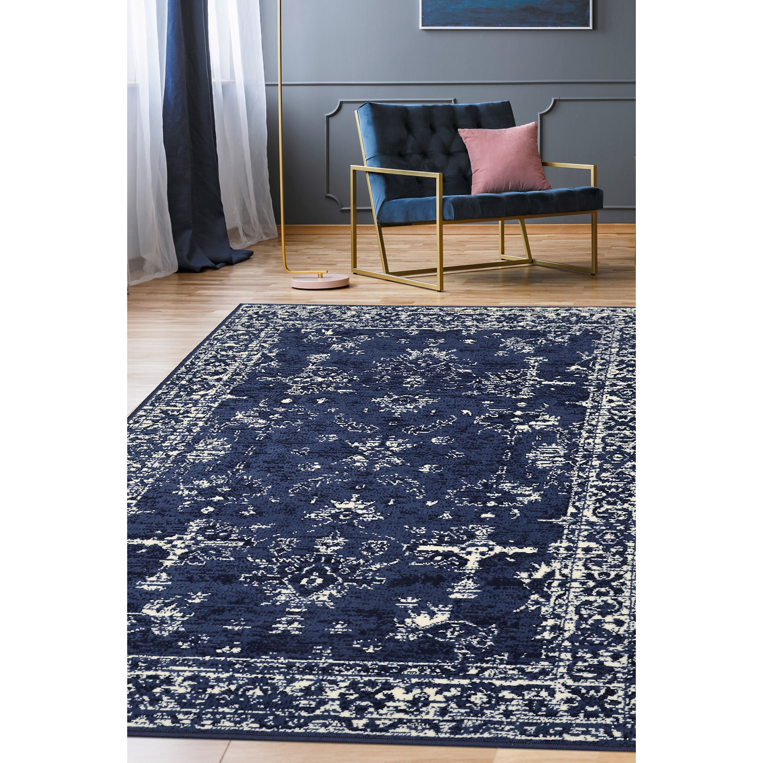 George Home Navy Maker Maestro Vintage Rug