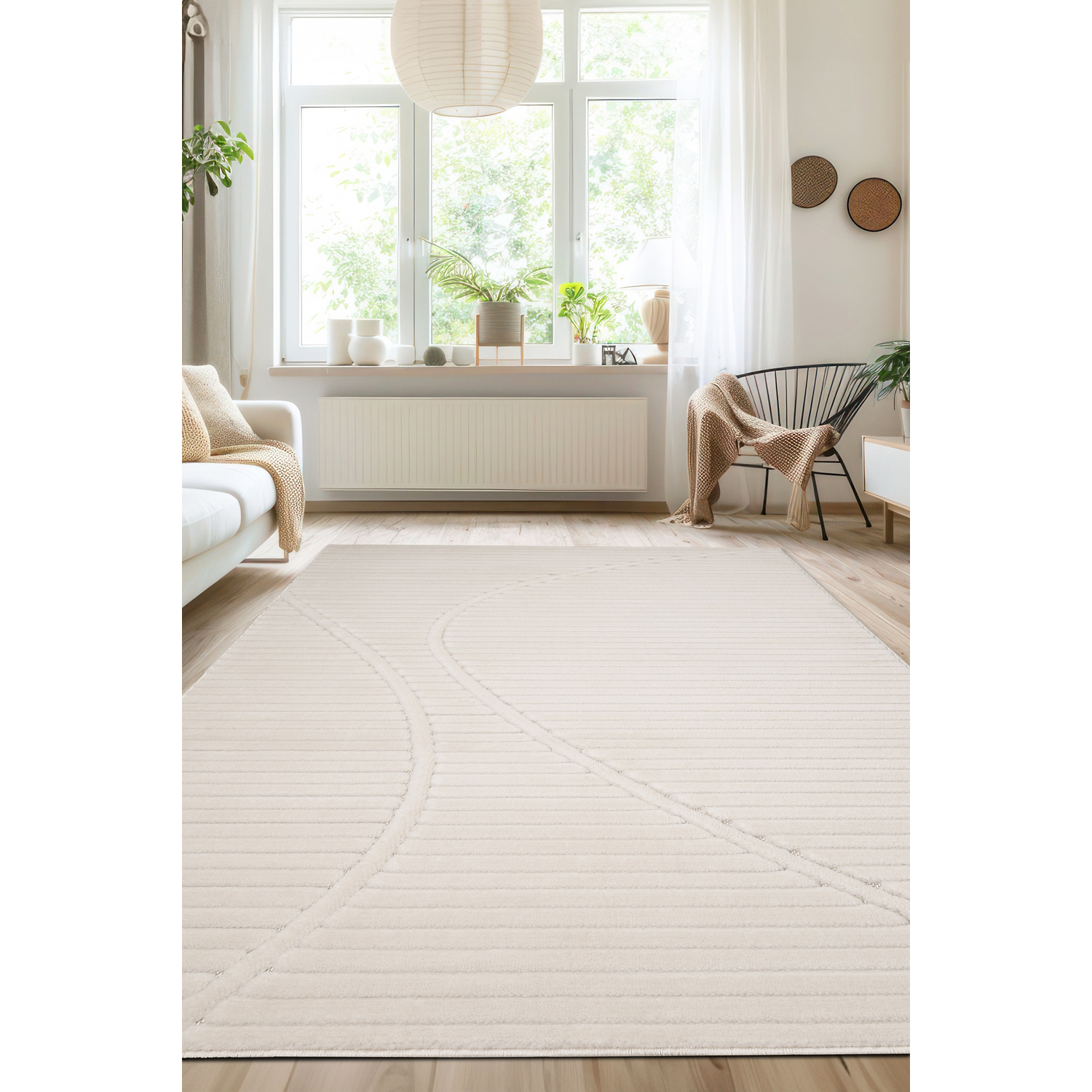 George Home White Maker Malmo Wave Rug
