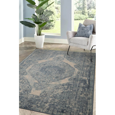 Homemaker Juno Medallion Blue 120x170 Rug, Blue