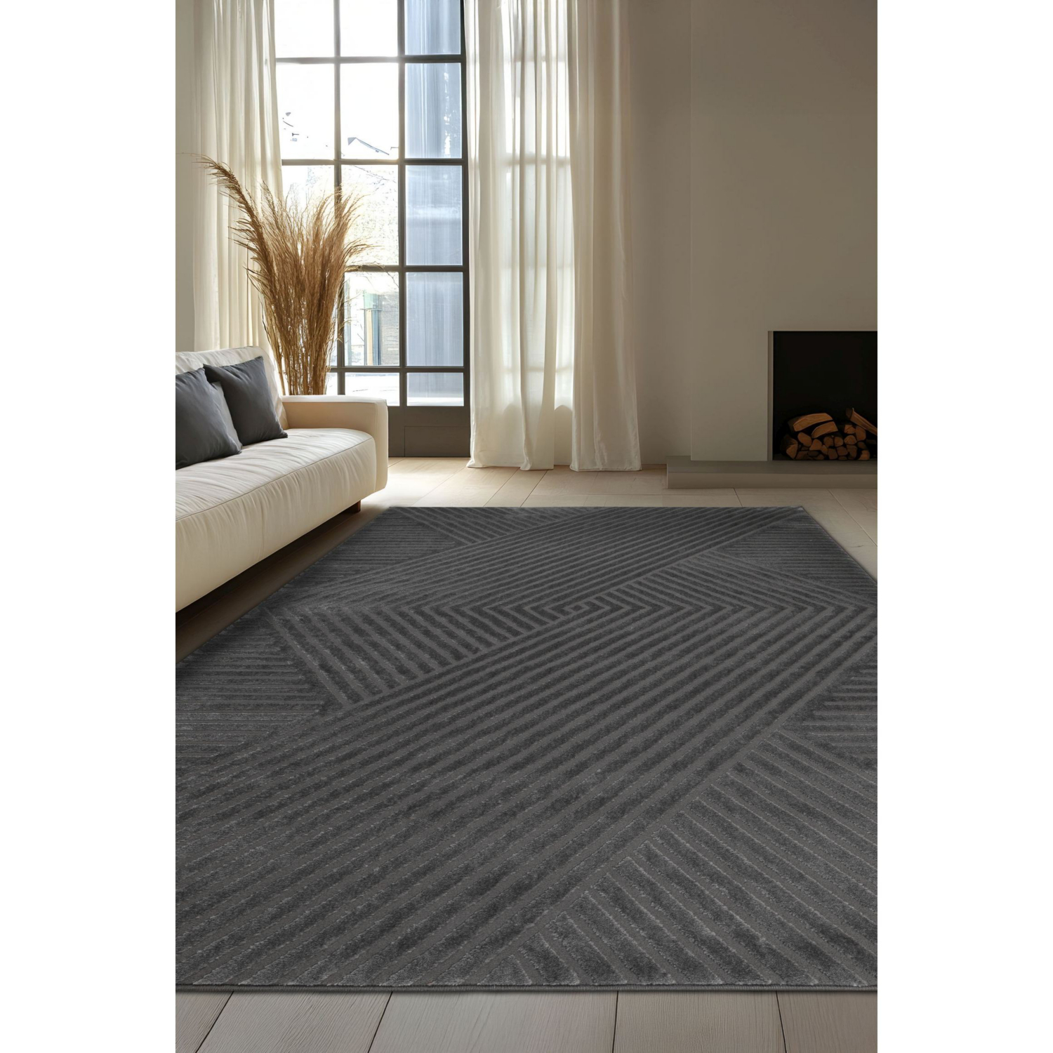 George Home Grey Maker Atelier Diamond Twist Rug