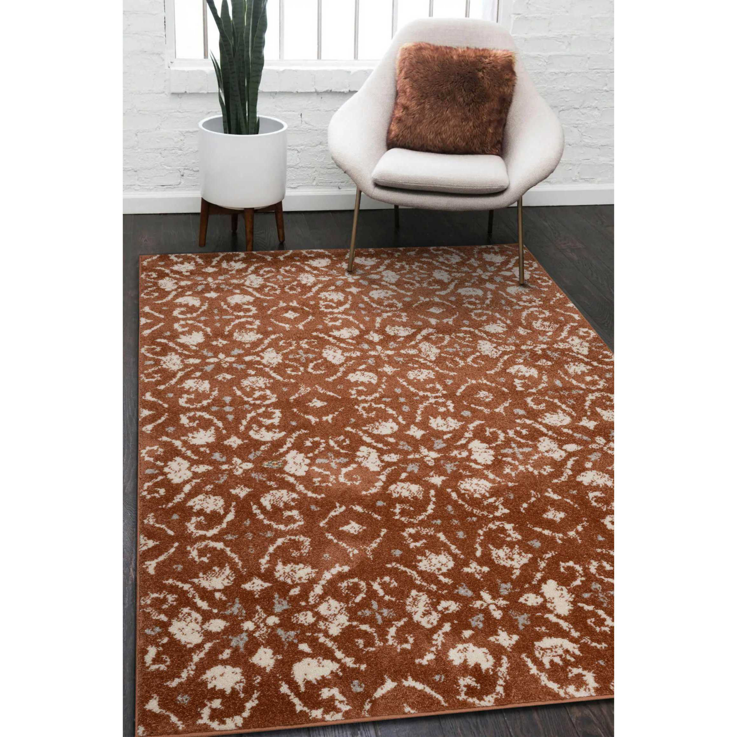 George Home Terracotta Maker Vision Baroque Rug
