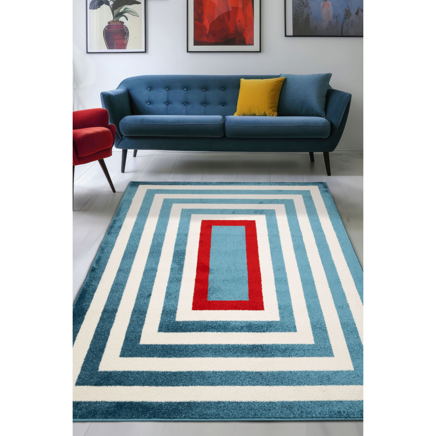 George Home Multi Maker Villa Border Rug