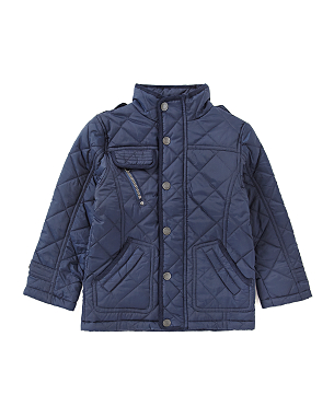 Quilted Jacket - Navy | Boys | George at ASDA
