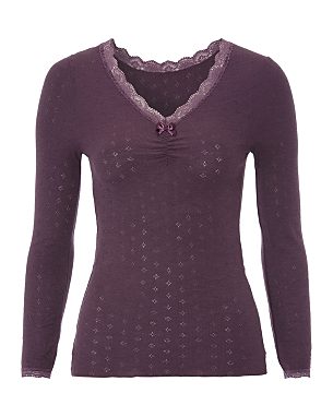 Thermal Long Sleeve Top - Purple | Women | George at ASDA