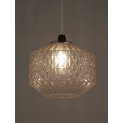 Lighting Collection Clear Glass Pendant Shade, Clear