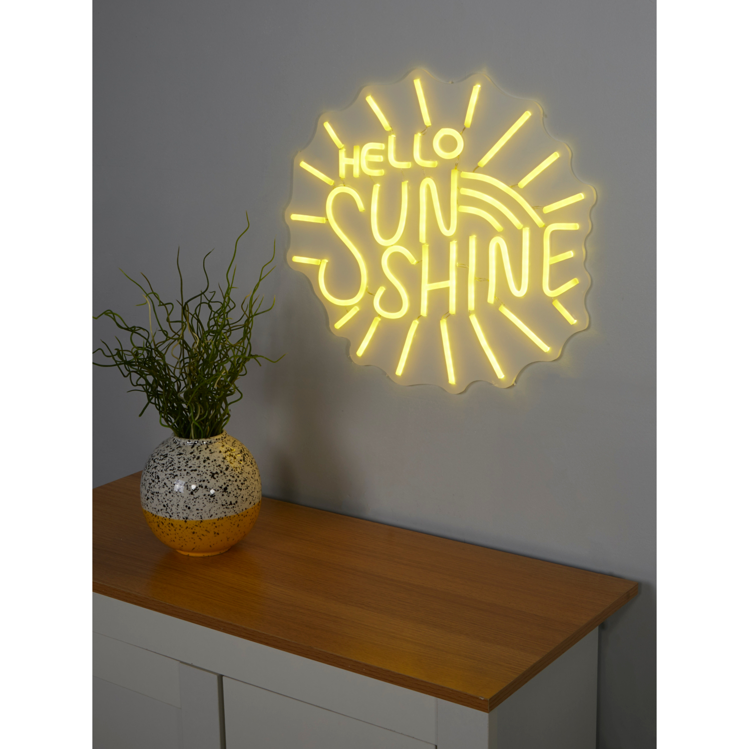 Sunshine Yellow Lc Hello Neon Effect Sign