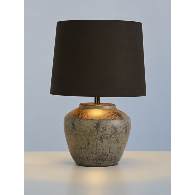 George Searchlight Black Ceramic Table Lamp - Black