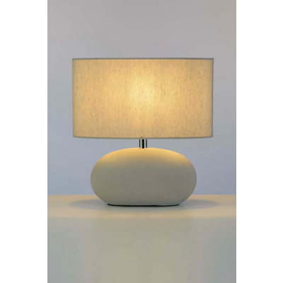 George Searchlight Light Grey Ceramic Concrete Lamp - Natural