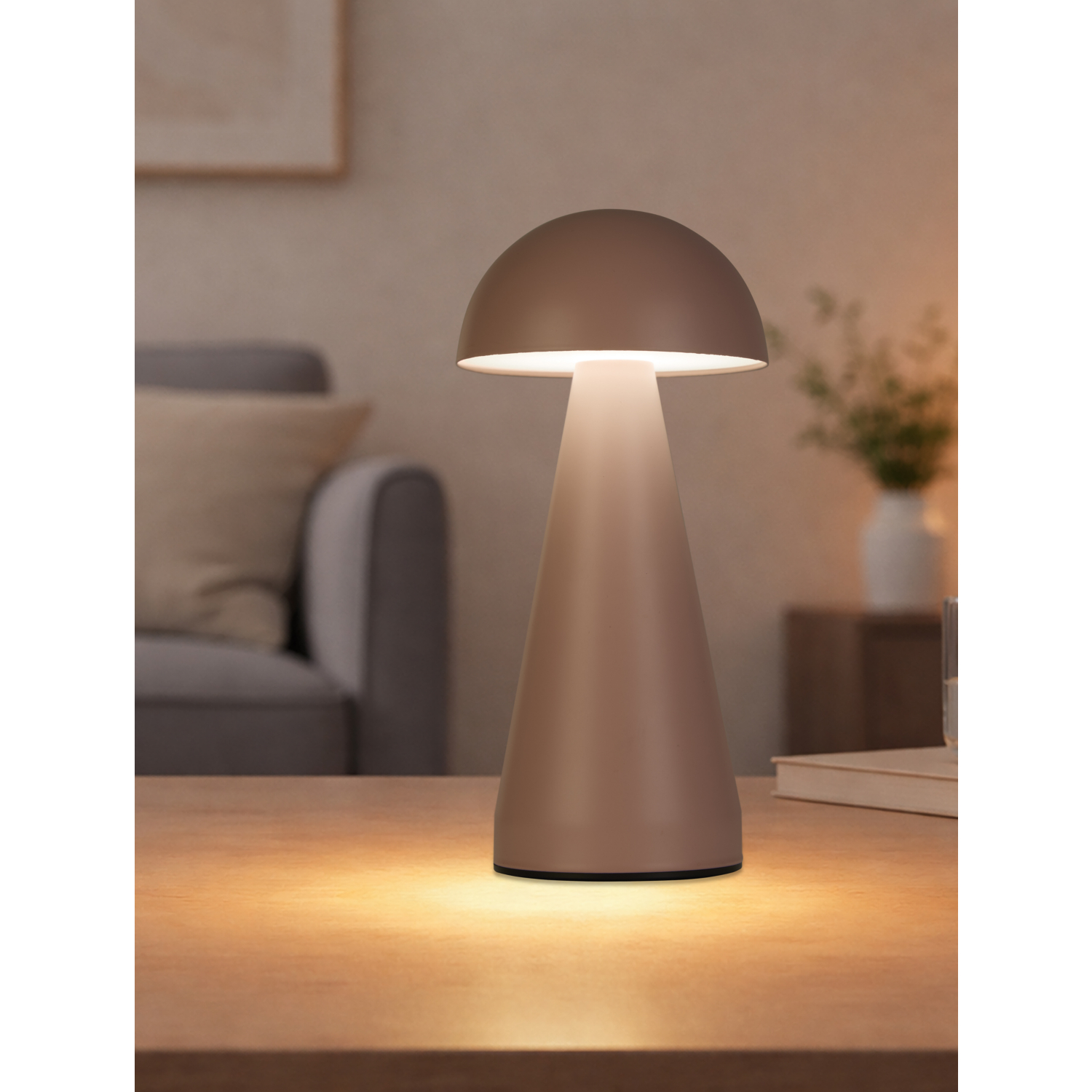 George Pink Searchlight Rechargeable Dome Table Lamp