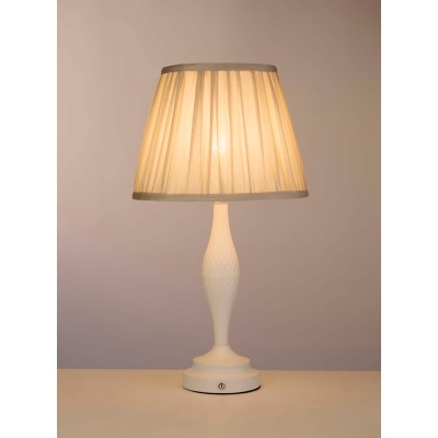 George Searchlight White Rechargeable Candle Table Lamp - White