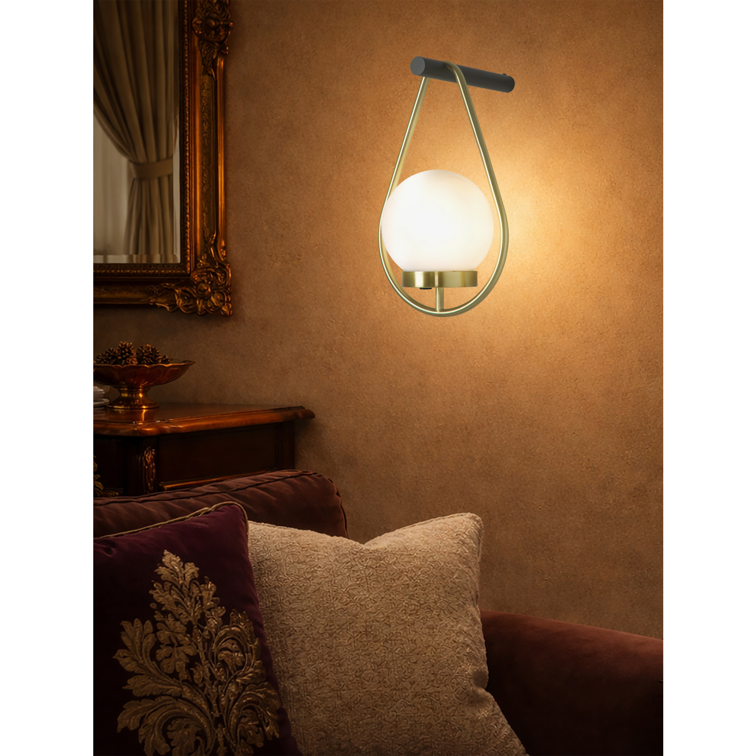 George White Searchlight Portable Hanging Ball Rechargeable Wall Light