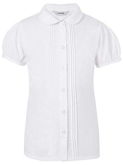 Girls School Pin-Tuck Shirt - White | School | George at ASDA