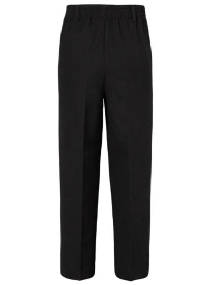 Boys School Half Elasticated Waist Trousers - Charcoal | School ...