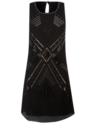 Embellished Shift Dress