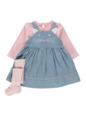 denim pinafore dress asda