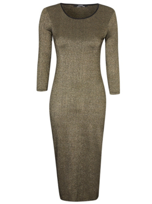 Metallic Thread Midi Dress