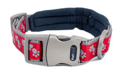 Petface Dog Collar Red Bones Home at ASDA