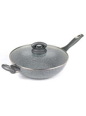 Salter Marble Collection Wok with Tempered Glass Lid Home at