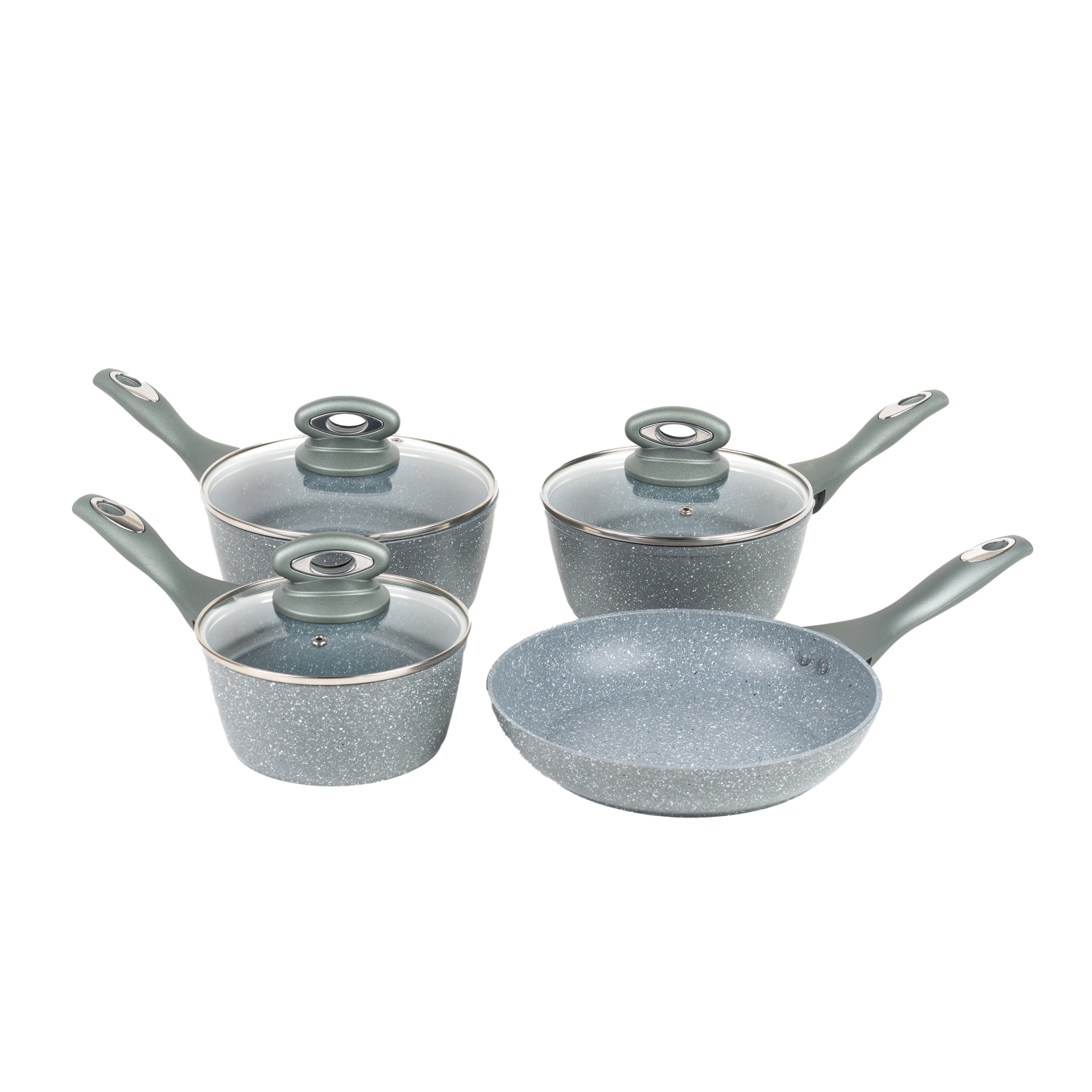 Salter Bw04151g1ar 4 Piece Pan Set, Non-Stick Induction Hob Suitable With 16/18/20 Cm Saucepans With Lids And 24 Cm Frying Pan, Tough Forged Aluminium - Image 7