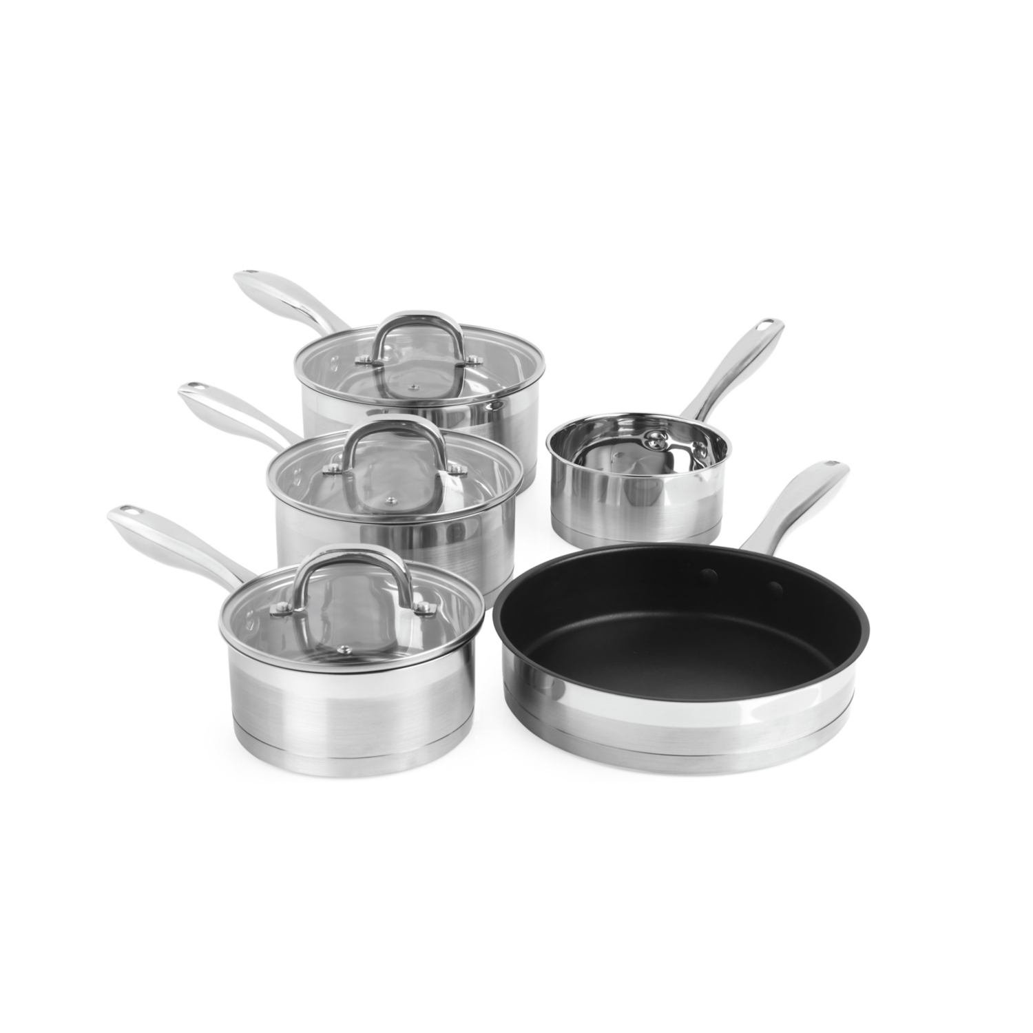 Salter Unisex Timeless 5 Piece Stainless Steel Pan Set - Image 9