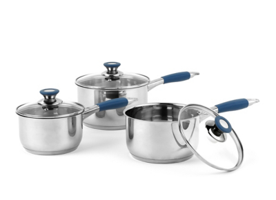 Russell Hobbs® Stainless Steel 3Piece Saucepan Set Home at ASDA