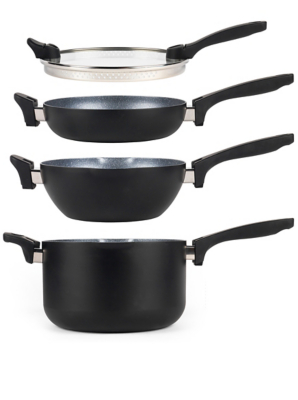 Russell Hobbs 4 Piece Stackable NonStick Pan Set Home at ASDA