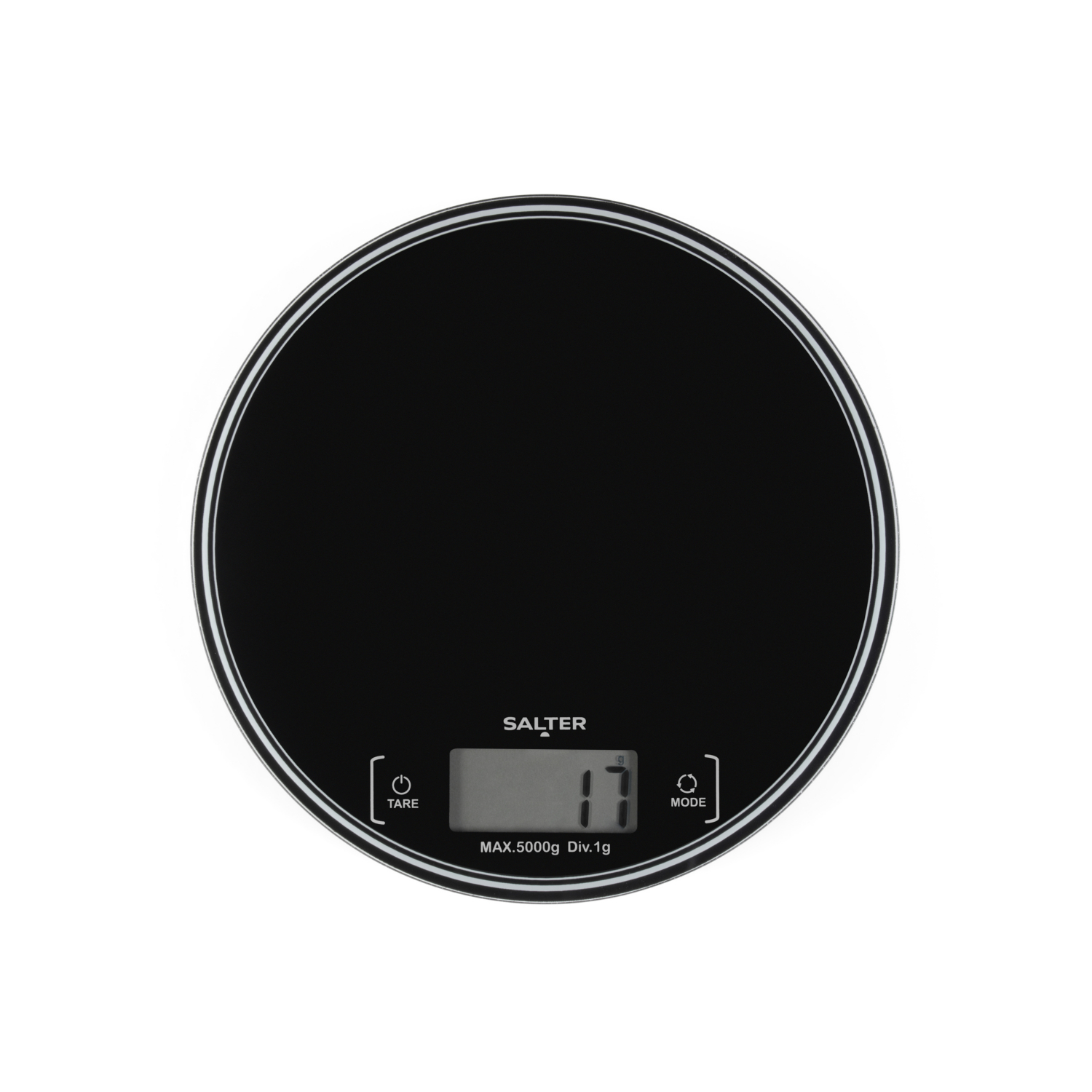 Salter Black Round Electronic Scale