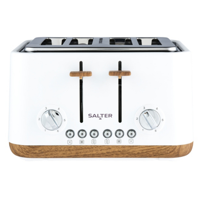 George Salter EK5823 Toronto White 4-Slice Toaster - White