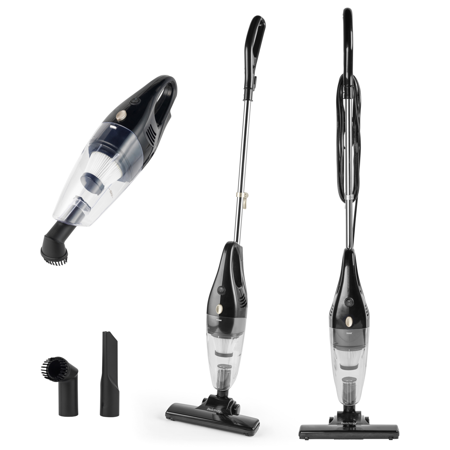 Beldray Black 2-In-1 Stick Vacuum