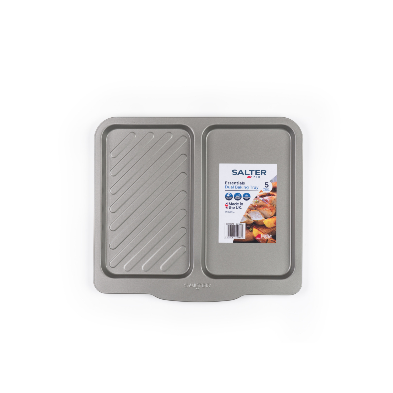 Salter Silver/Grey Essentials Split Baking Tray