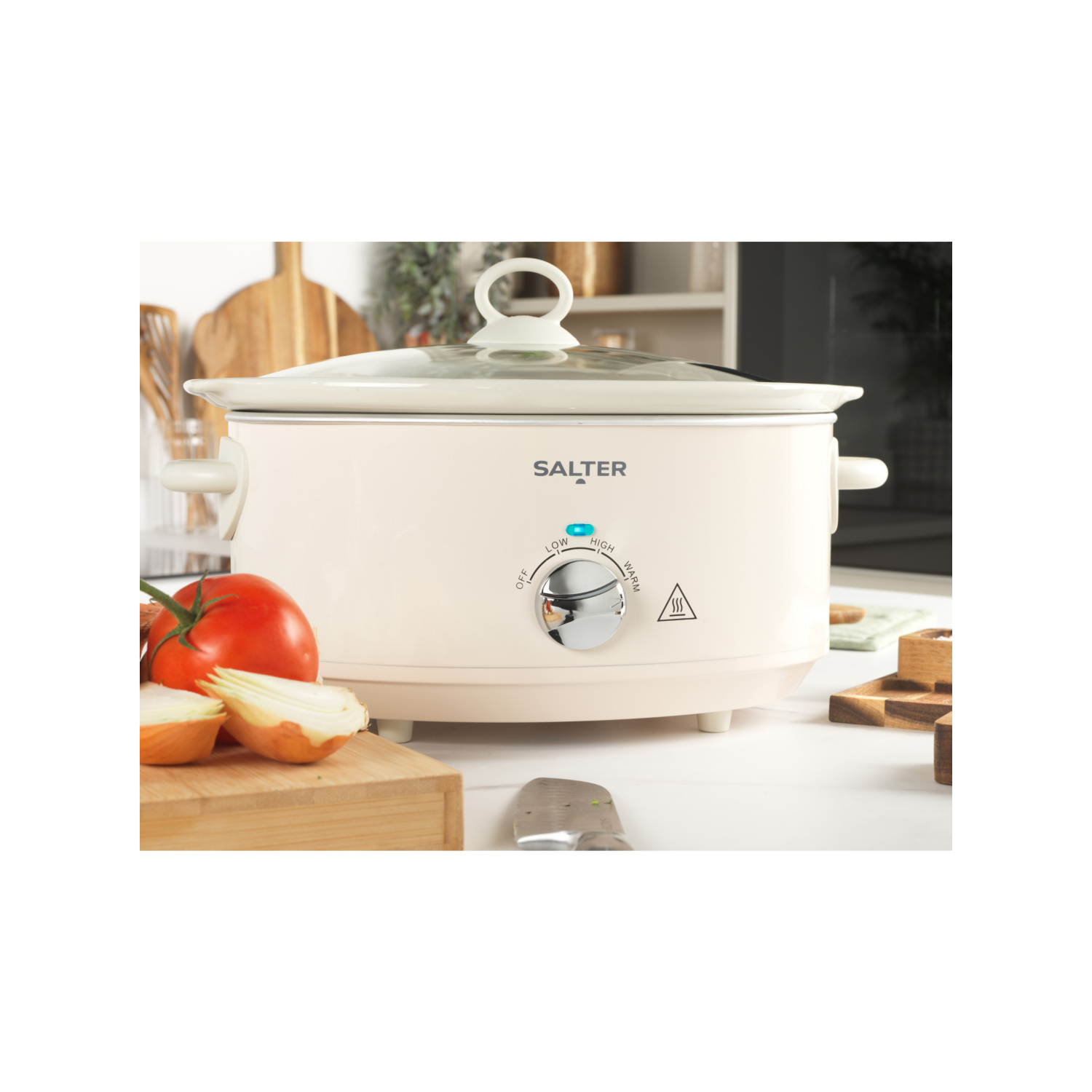 Salter Retro 6.5L Slow Cooker – 3 Heat Settings & Keep Warm, (Damaged Packaging) - Image 4