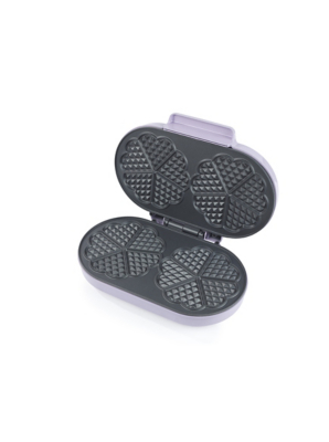 Giles & Posner Heart Waffle Maker - 18 cm Aluminium Non-Stick Plates